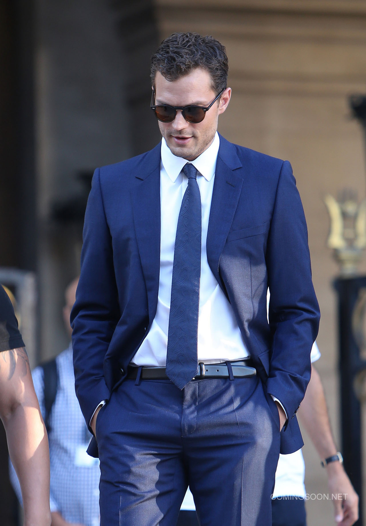 Filming on 'Fifty Shades Darker' takes place at Opera Garnier in Paris Featuring: Jamie Dornan Where: Paris, France When: 18 Jul 2016 Credit: WENN.com **Not available for publication in France, Belgium, Spain, Italy**