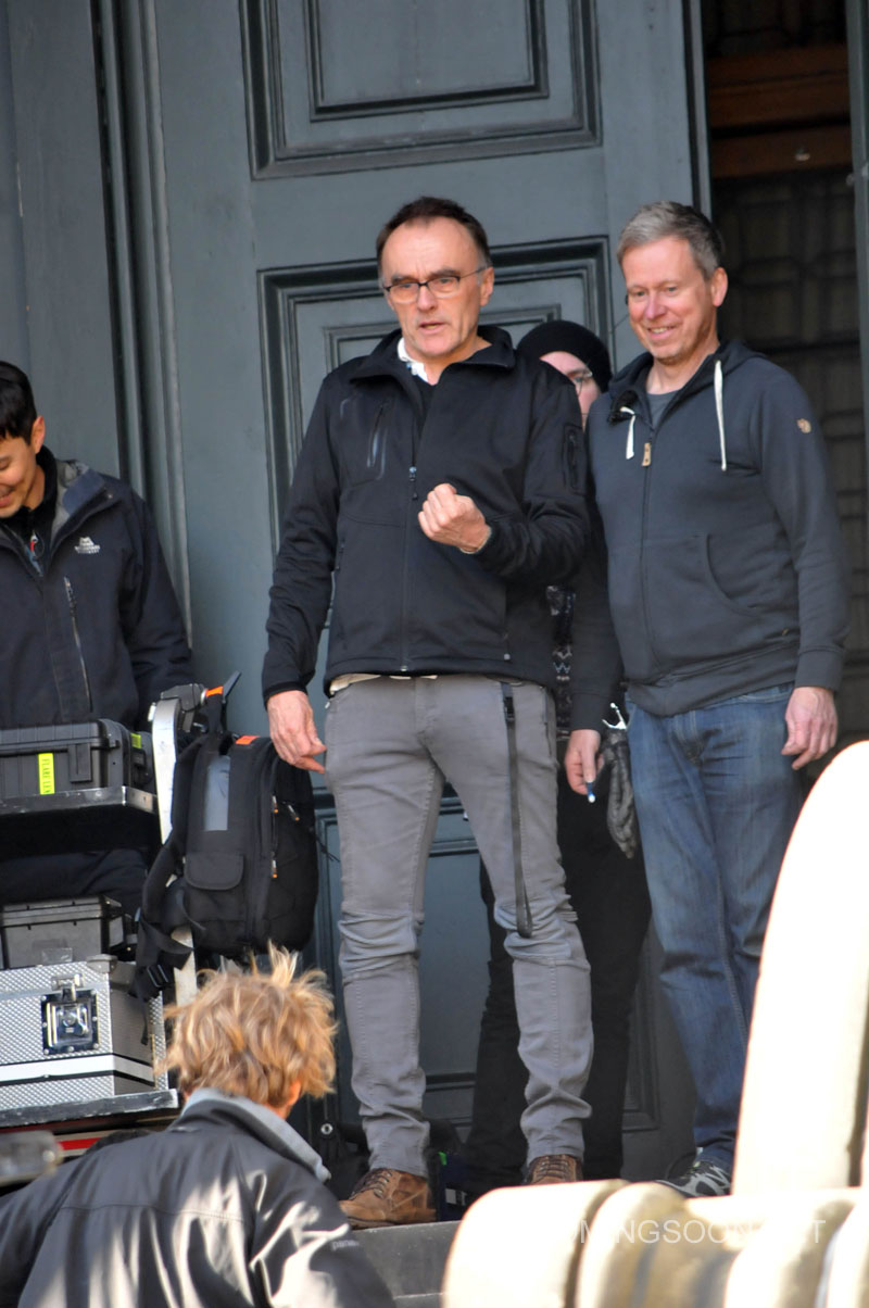 Trainspotting 2 filming in Edinburgh with director Danny Boyle and actor Jonny Lee Miller sporting bleached blonde hair Featuring: Danny Boyle Where: Scotland, United Kingdom When: 13 May 2016 Credit: WENN.com