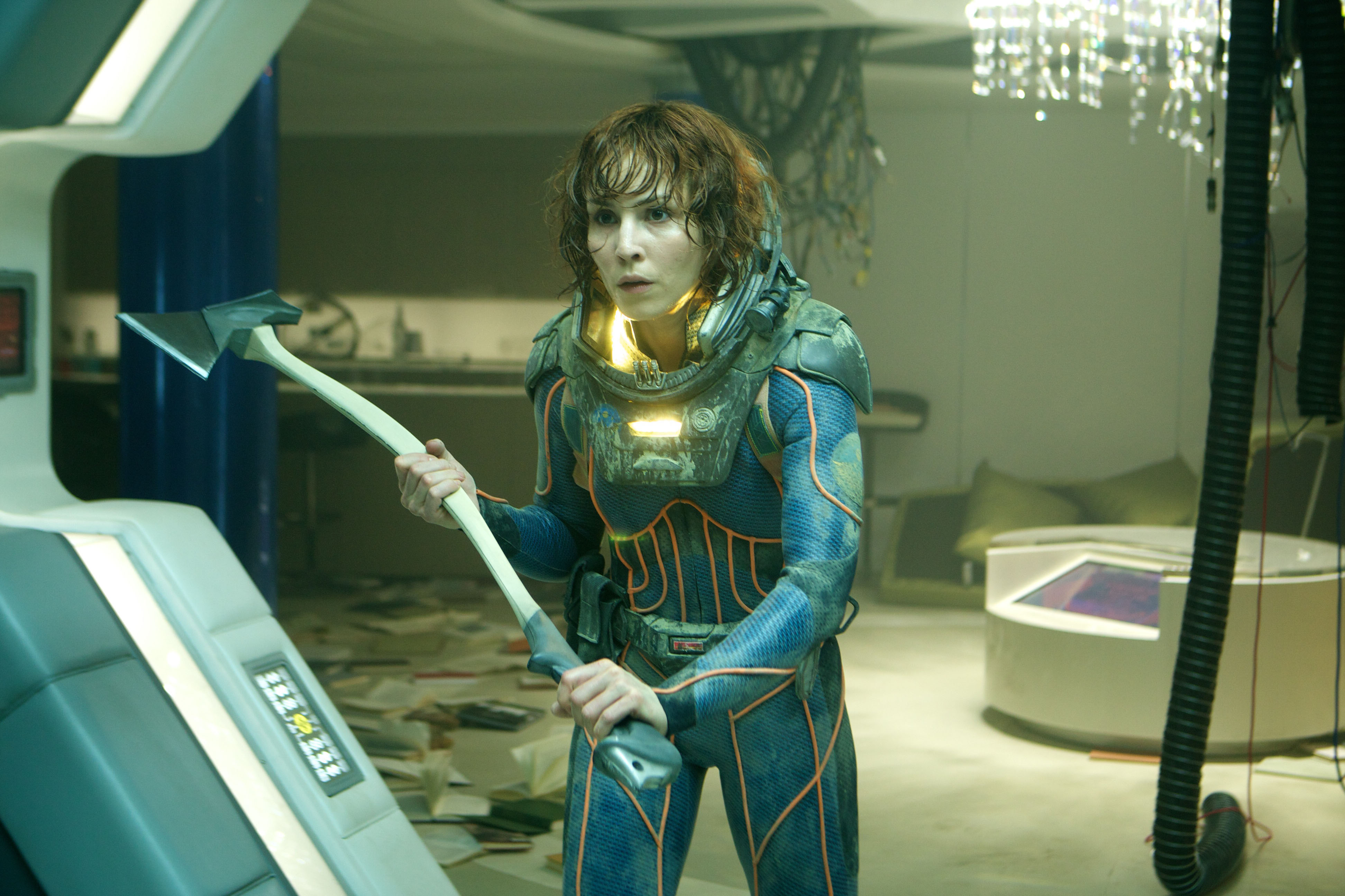 THIS HANDOUT FILE HAS RESTRICTIONS!!! Noomi Rapace in "PROMETHEUS," a 2012  film directed by Ridley Scott.  NYTCREDIT:  20th Century Fox