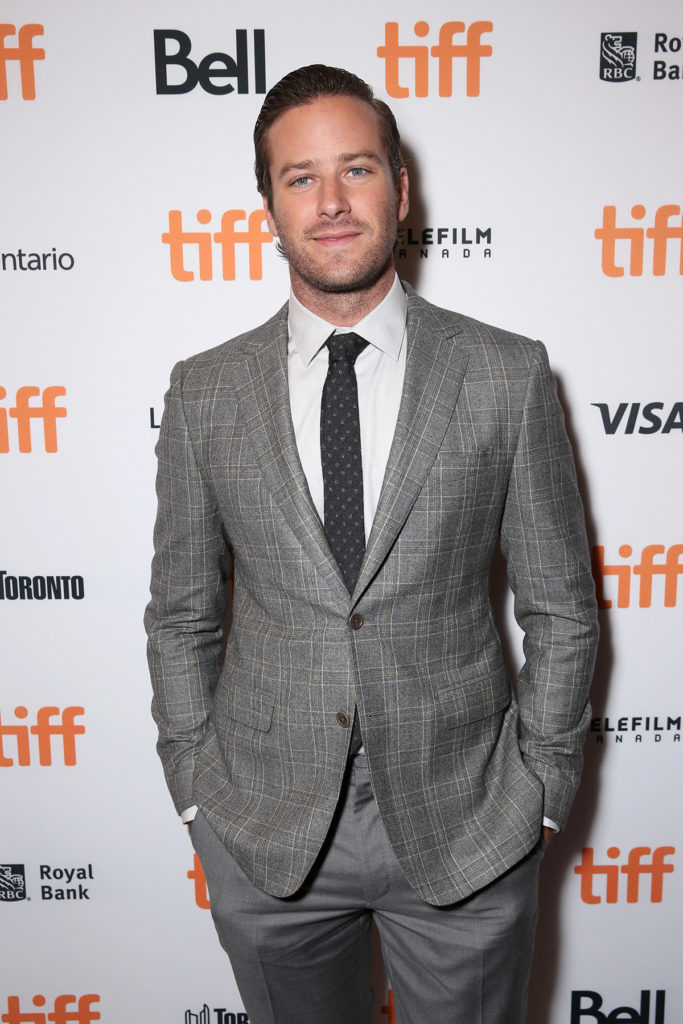 TORONTO, ON - SEPTEMBER 09: Actor Armie Hammer attends Fox Searchlight's "The Birth of a Nation" special presentation during the 2016 Toronto International Film Festival at Winter Garden Theatre on September 9, 2016 in Toronto, Canada. (Photo by Todd Williamson/Getty Images for Fox Searchlight)