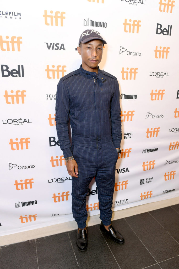 Pharrell Williams seen at Twentieth Century Fox HIDDEN FIGURES LIVE at the 2016 Toronto International Film Festival on Saturday, Sept. 10, 2016, in Toronto. (Photo by Arthur Mola/Invision for Twentieth Century Fox/AP Images)