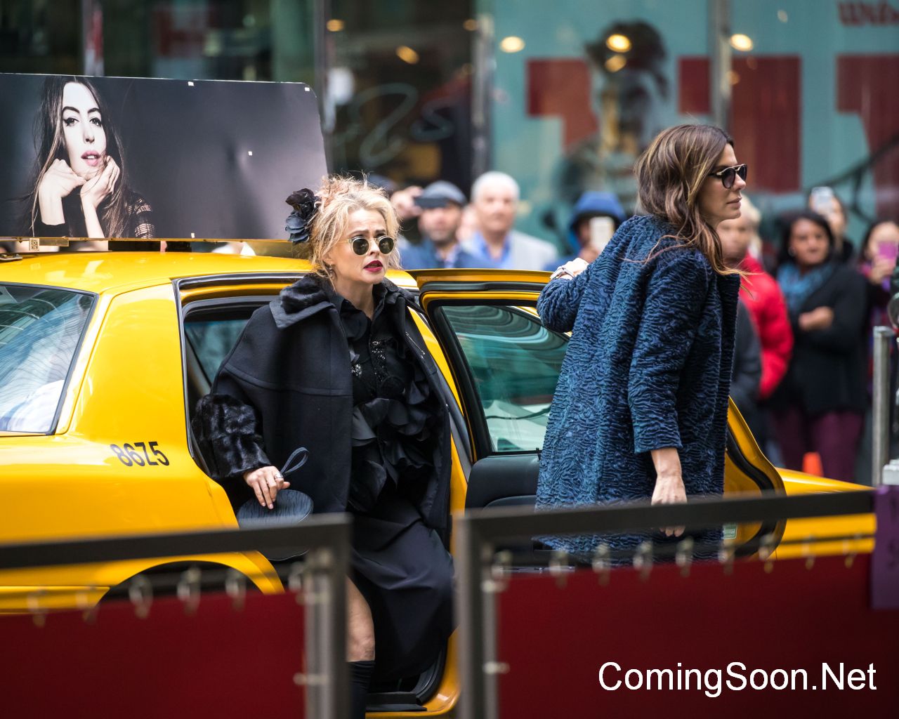 'Ocean's Eight' filming in Midtown New York Featuring: Helena Bonham Carter, Sandra Bullock Where: NY, New York, United States When: 26 Oct 2016 Credit: WENN.com