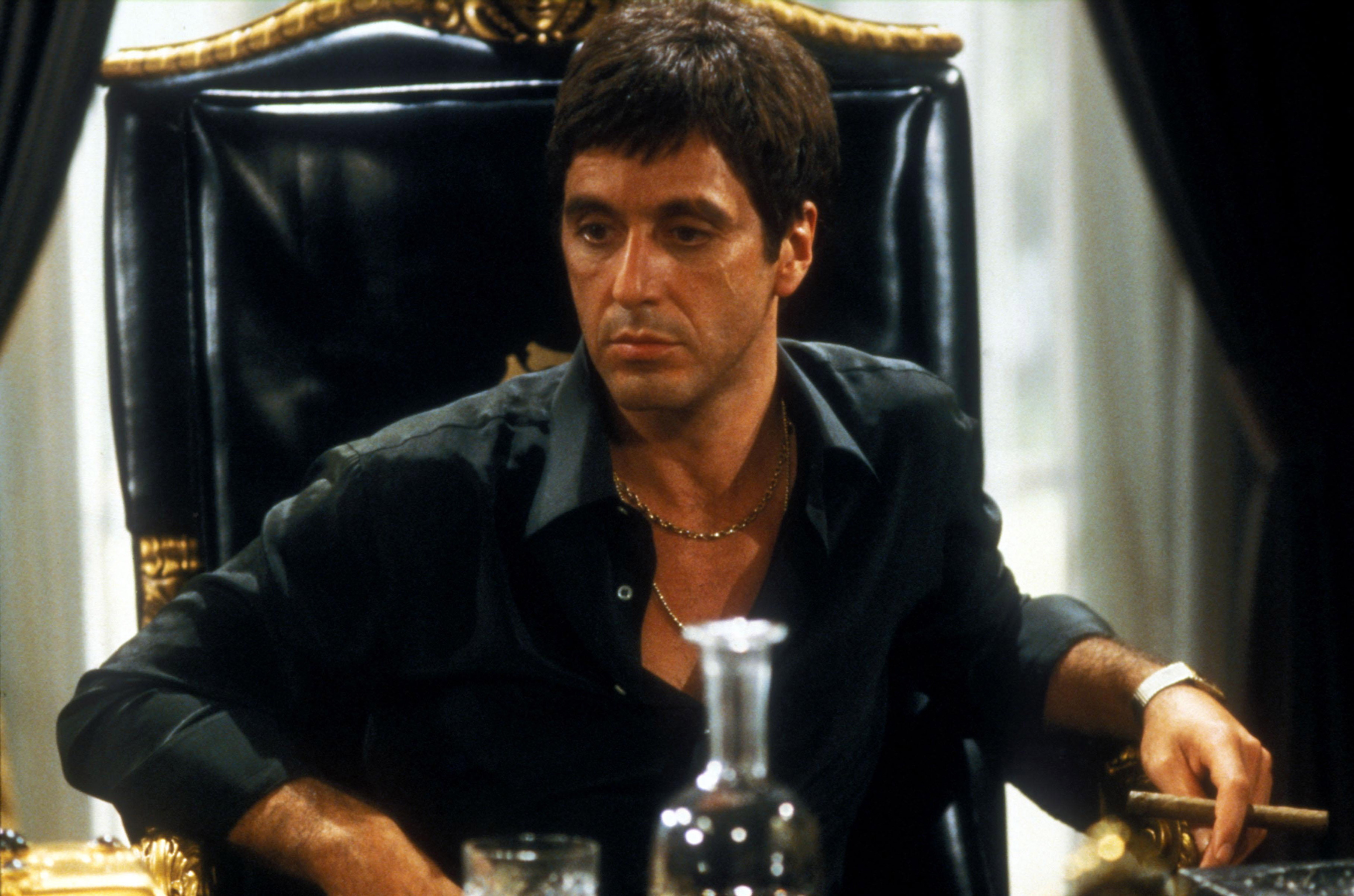 www.kobal-collection.com Title: SCARFACE (1983) ¥ Pers: PACINO, AL ¥ Year: 1983 ¥ Dir: DE PALMA, BRIAN ¥ Ref: SCA014CS ¥ Credit: [ UNIVERSAL / THE KOBAL COLLECTION ] SCARFACE (1983) ,   January 1, 1983 Photo by Kobal/UNIVERSAL/The Kobal Collection/WireImage.com To license this image (10616065), contact The Kobal Collection/WireImage.com
