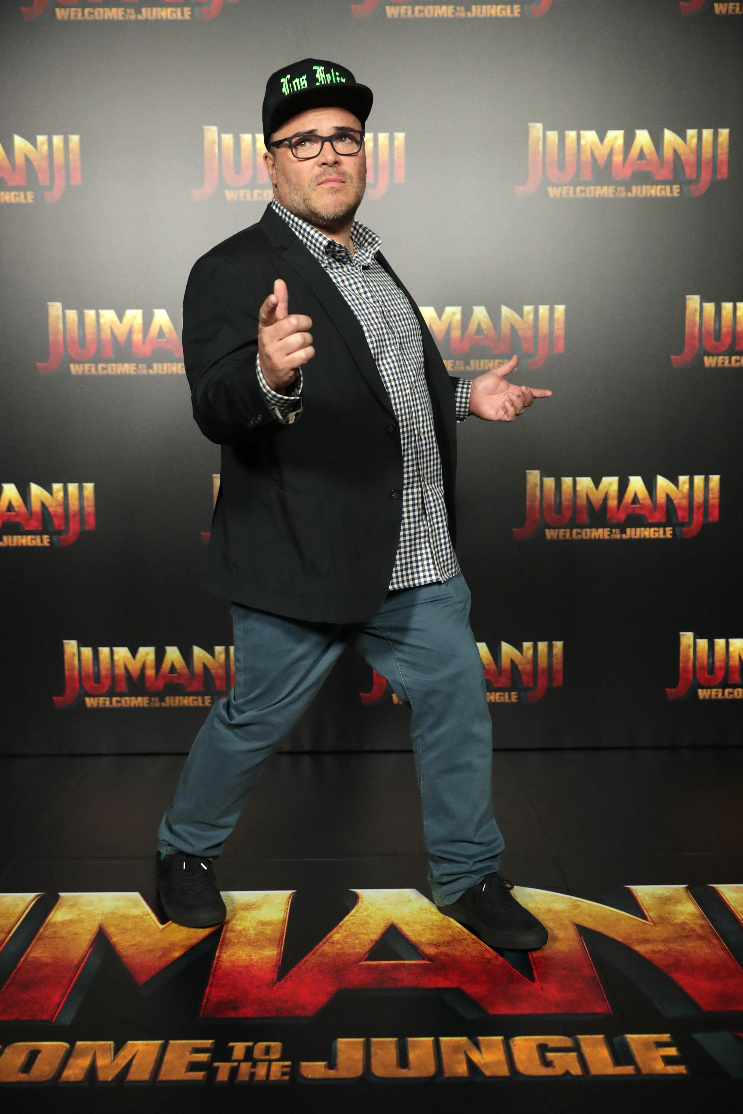 Jack Black seen at Columbia Pictures 'Jumanji: Welcome to the Jungle' photo call at 2017 CinemaCon on Monday, March 27, 2017, in Las Vegas.
