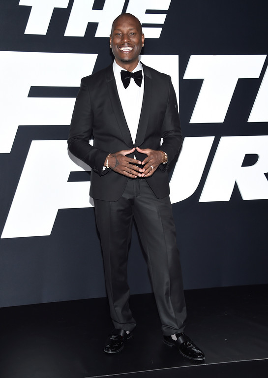 Tyrese Gibson attends the world premiere of Universal Pictures' "The Fate of the Furious" at Radio City Music Hall on Saturday, April 8, 2017, in New York. (Photo by Evan Agostini/Invision/AP)