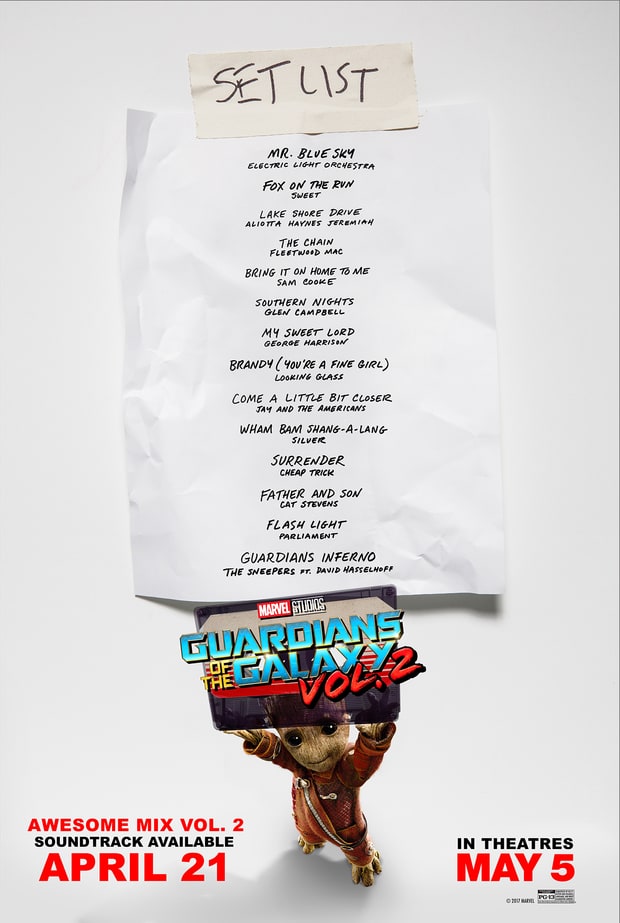 guardians of the galaxy vol 2 soundtrack poster